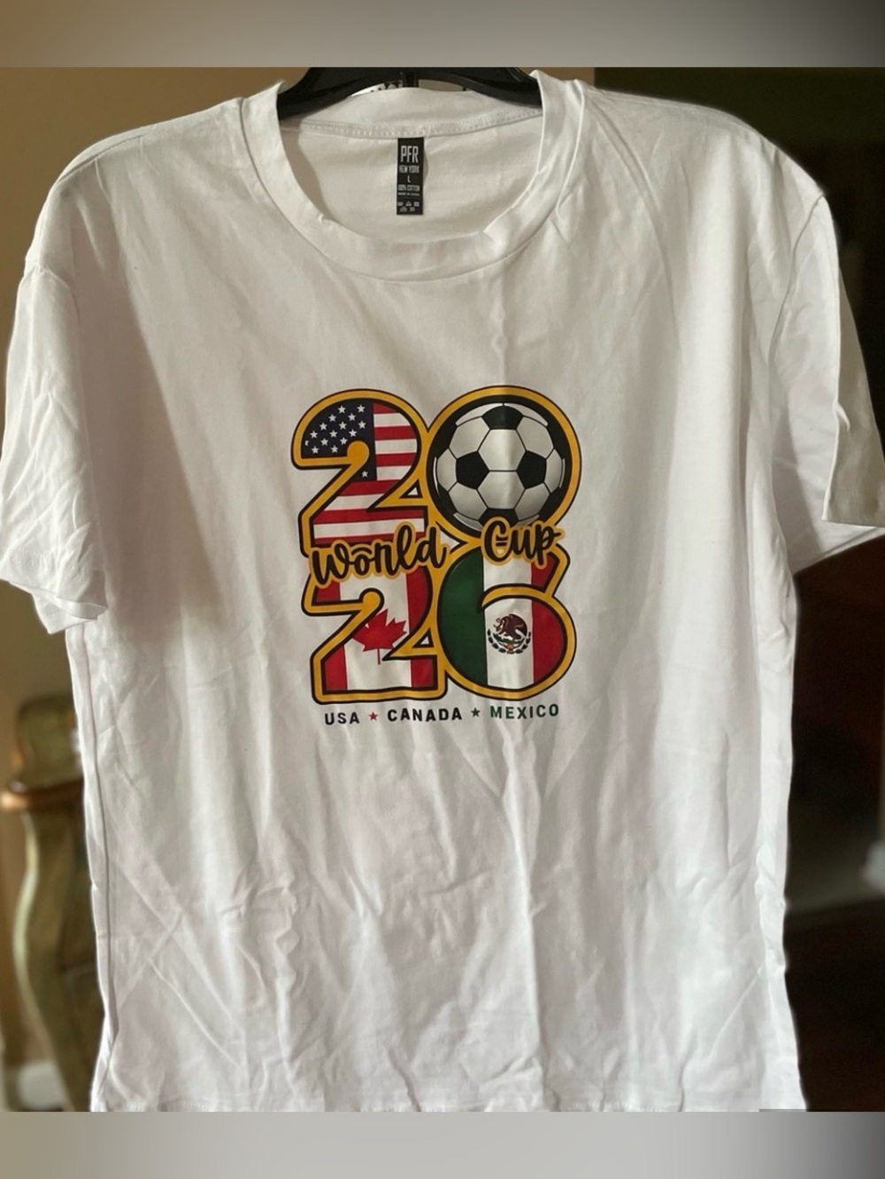 FIFA World Cup 2026 
White Tee-Shirt NWOT
Size: L